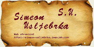 Simeon Ušljebrka vizit kartica